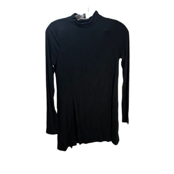 LULUS Mock Base Layer Long Sleeve Layer Tops Black sMALL - Picture 2 of 5